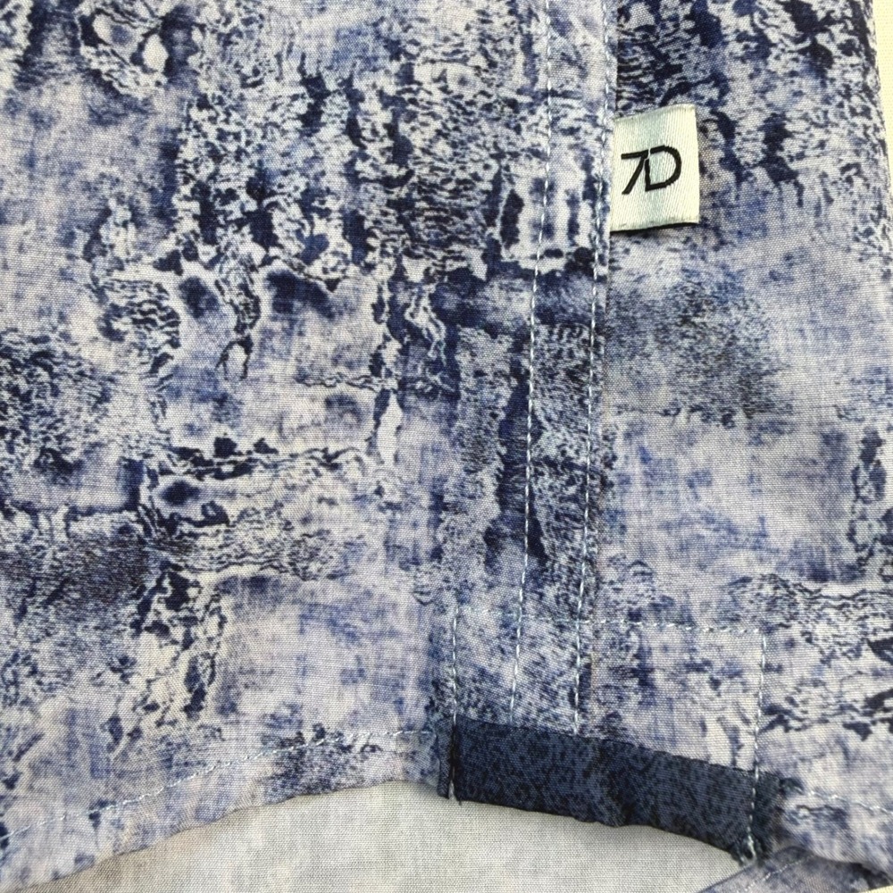 7 Diamonds Button Down Shirt Mens XXL Blue 4-Way Stretch Short Sleeve EUC - Picture 5 of 11